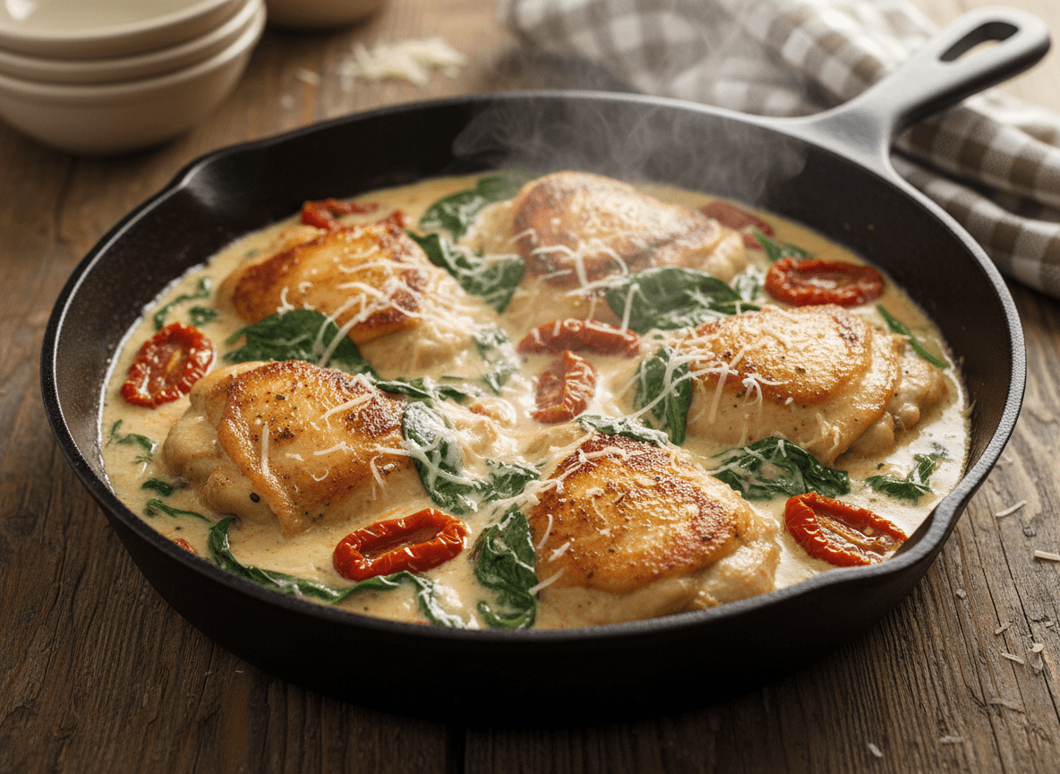 Creamy Tuscan Chicken One-Pot
